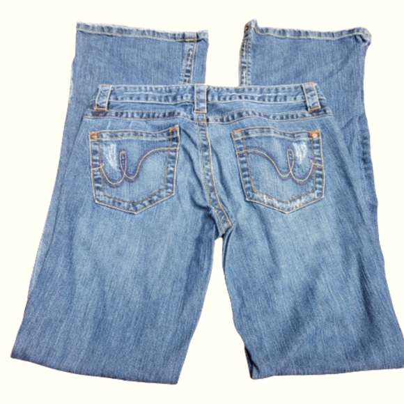 Wax Jean distressed bootcut Jeans Size 5 - Picture 2 of 4